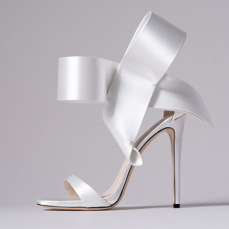 R&B | Sommer Übergröße Schleife Knöchelriemen High Heels Sandalen für Frauen