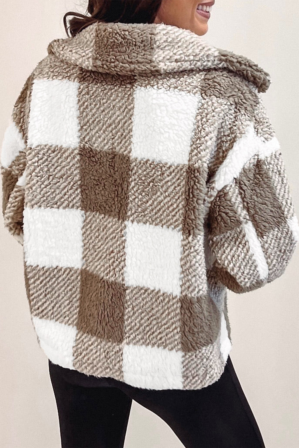 R&B | Weiche Teddyjacke mit Muster Komfortabel und Stilvoll Perfekt für Den Alltag