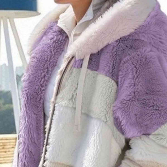R&B | Color Block Zip-Up Kapuzenjacke