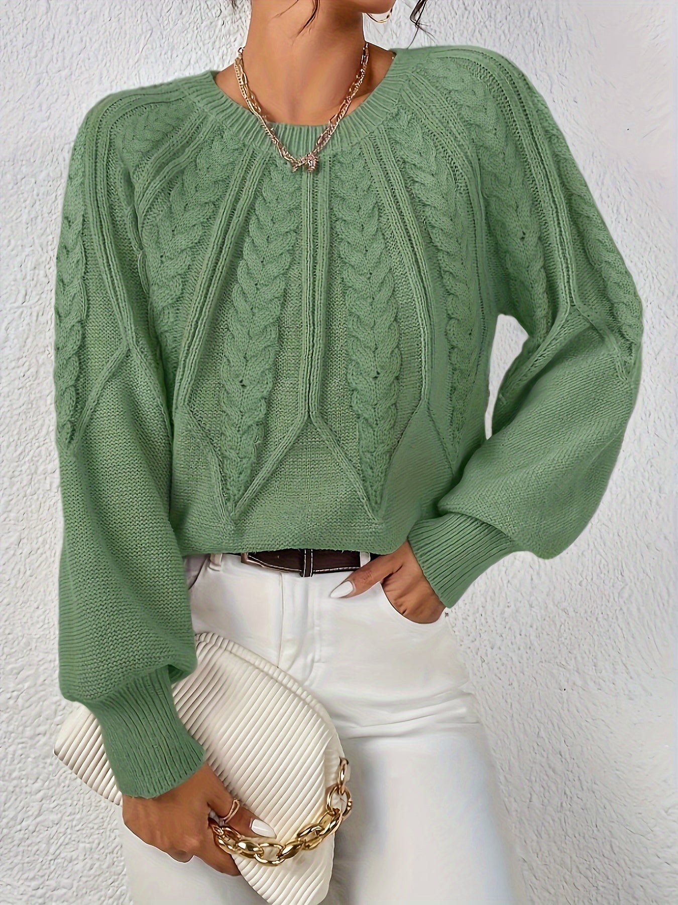 R&B | Kabelstrickpullover Weich und Elegant Perfekt für Den Alltag
