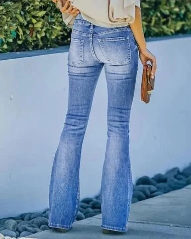 R&B | Bootcut-Jeans mit hoher Taille