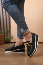 Orthopädische Slipper mit dicker Sohle und Ketten R&B R&B