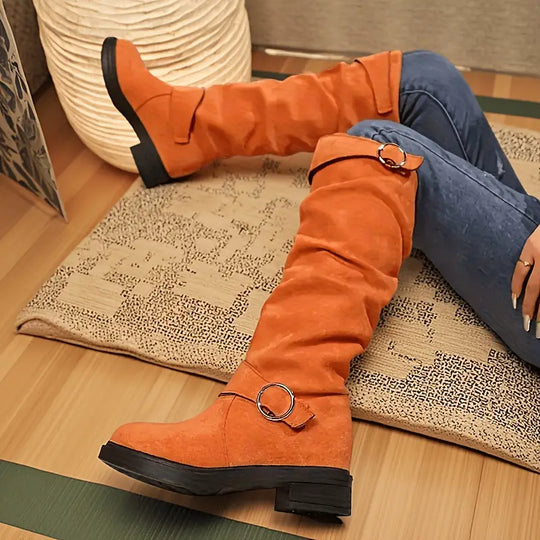 Retro-Reitstiefel aus Wildleder R&B R&B