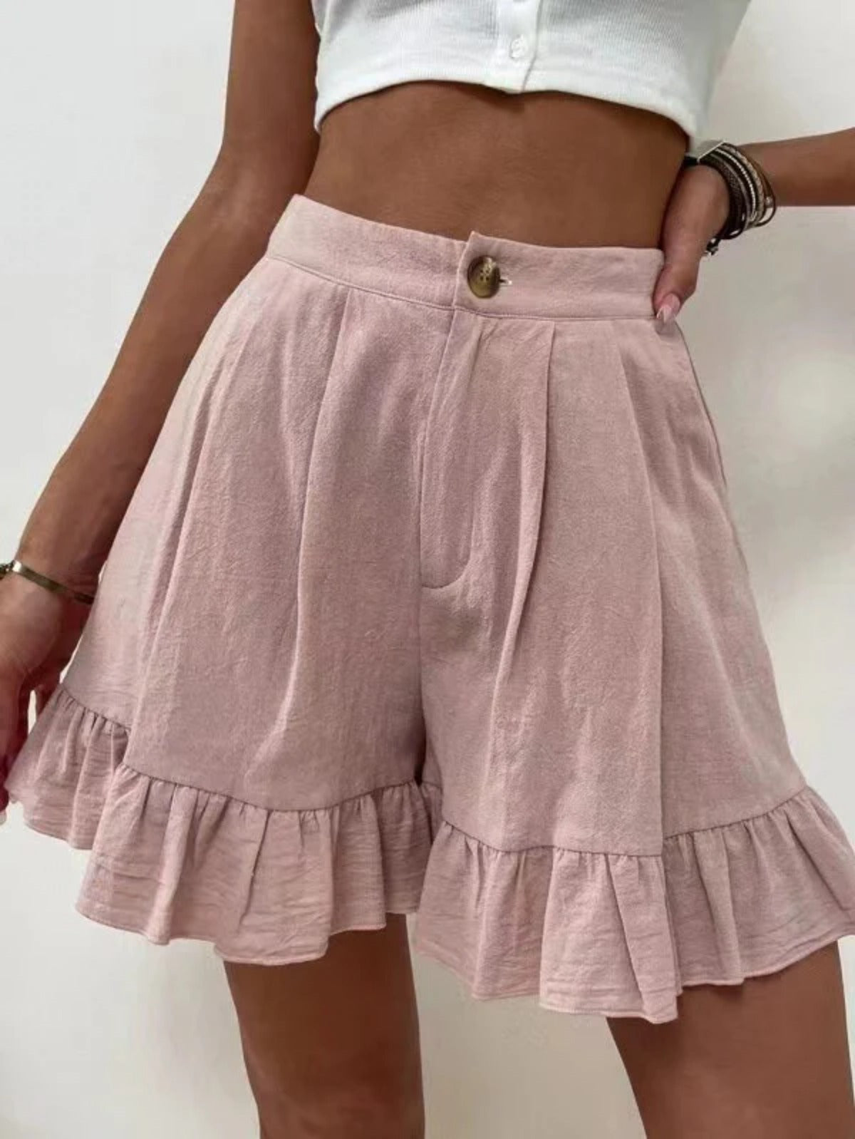 R&B | Lässige Shorts mit weitem Bein