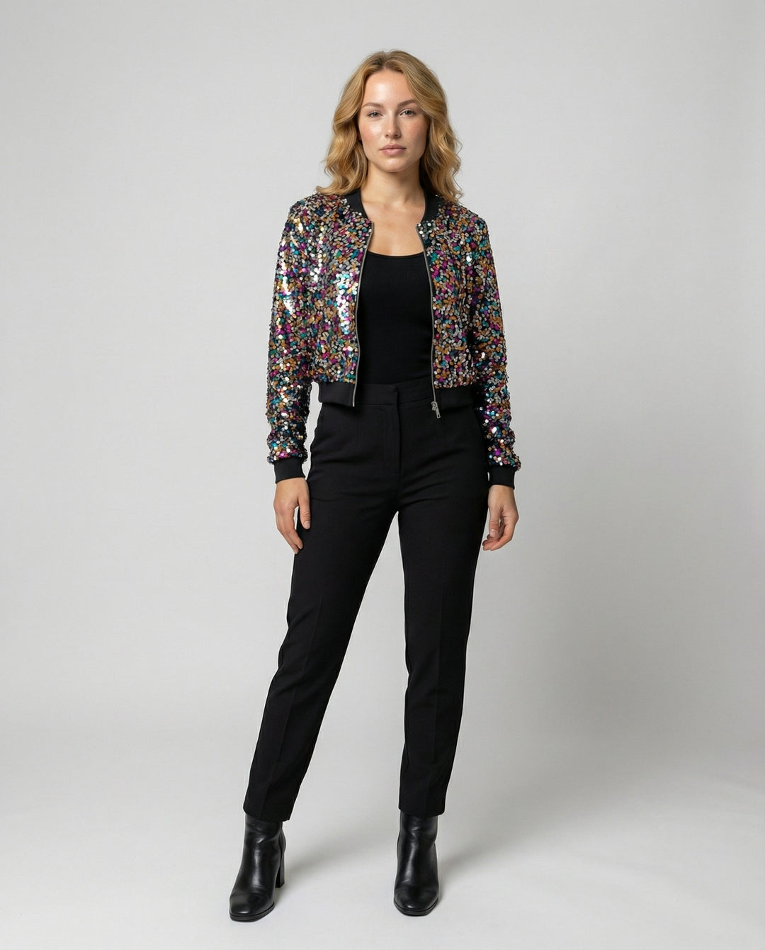 Pailletten Bomberjacke Damen | R&B