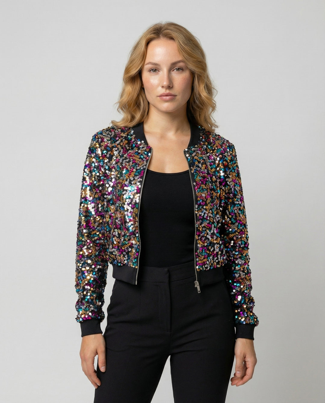 Pailletten Bomberjacke Damen | R&B