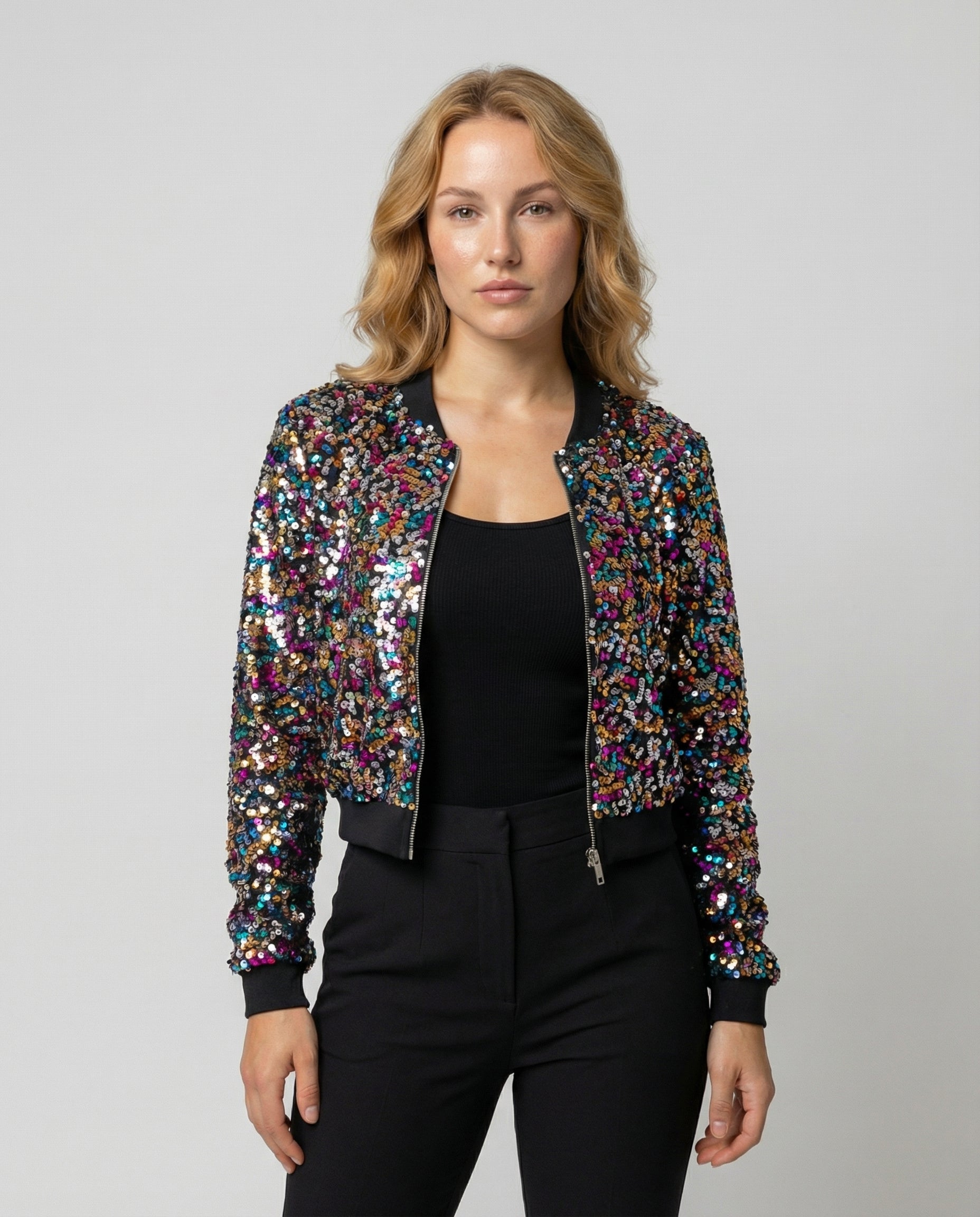 Pailletten Bomberjacke Damen | R&B
