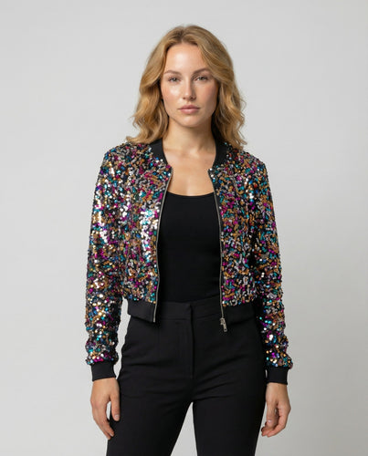 Pailletten Bomberjacke Damen | R&B