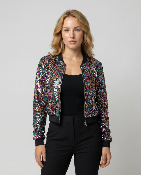 Damen Bomberjacke mit Pailletten | R&B