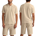 R&B | Kurzärmliges Poloshirt und Shorts Strandanzug