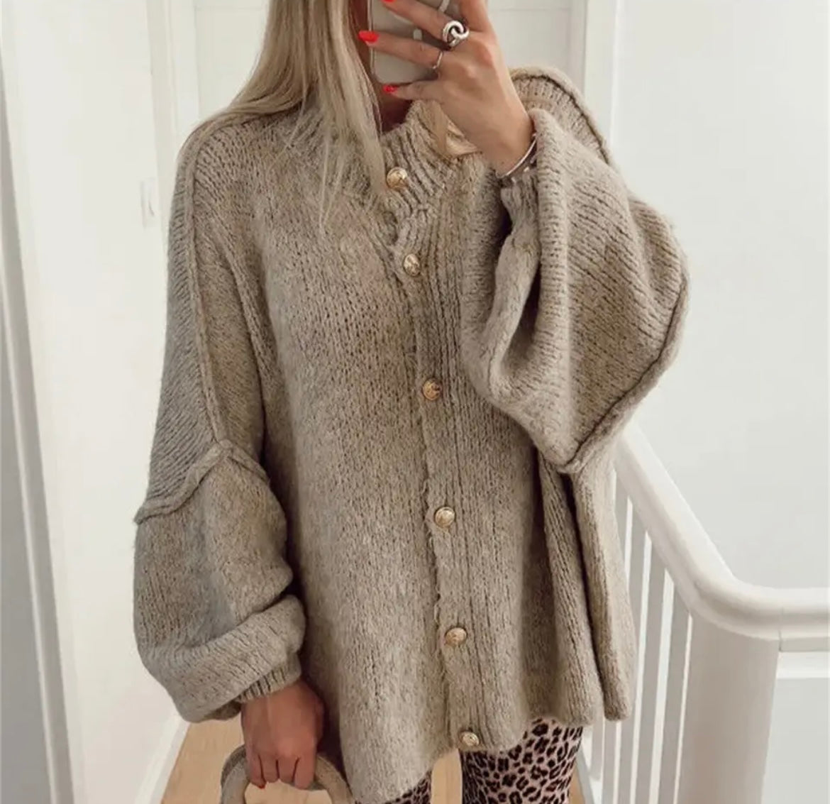 R&B | Gemütlicher Oversized Strickcardigan-Pullover
