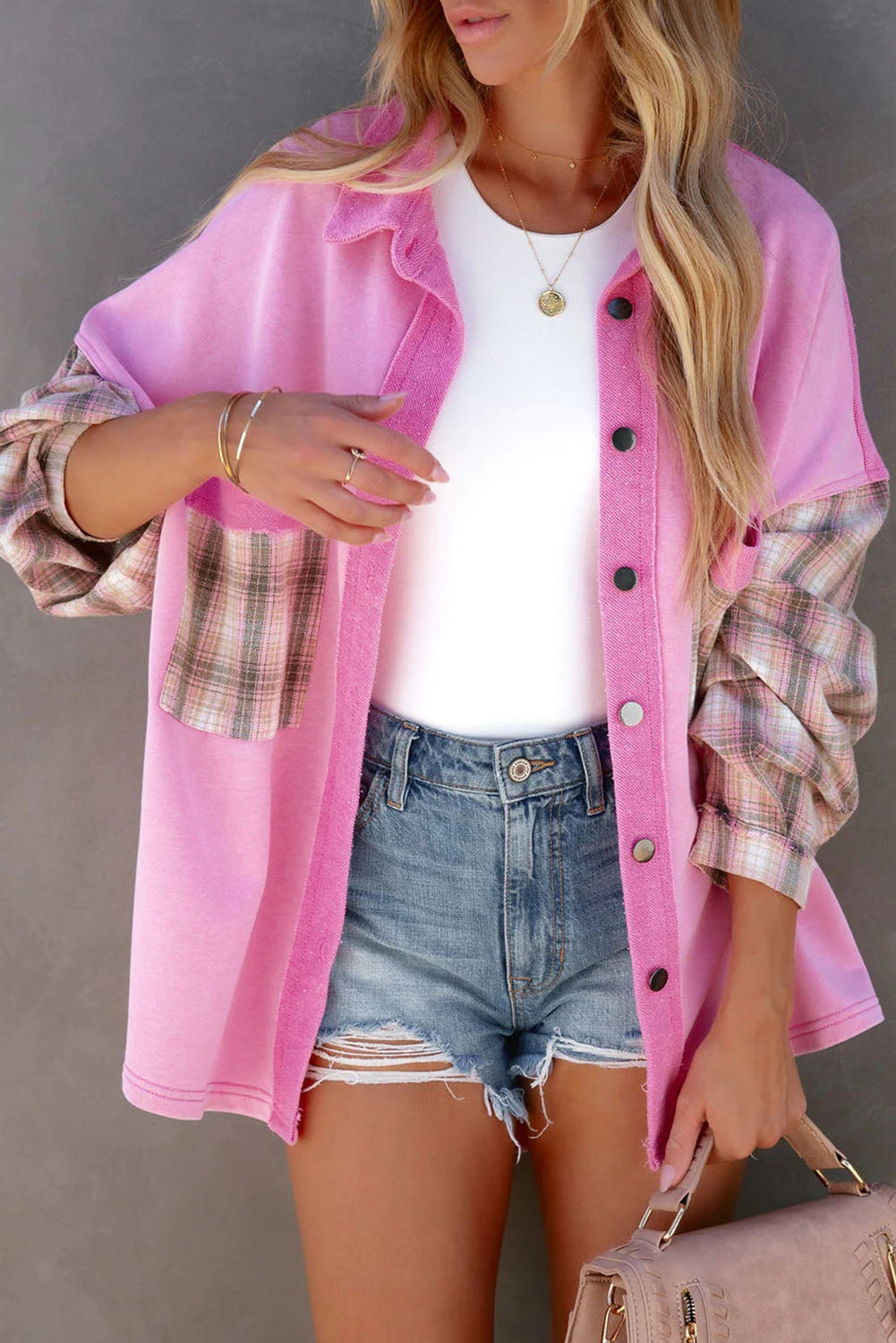 R&B | Gepunktete Flanellhemden Polyester und Baumwolle Einzigartiger Look