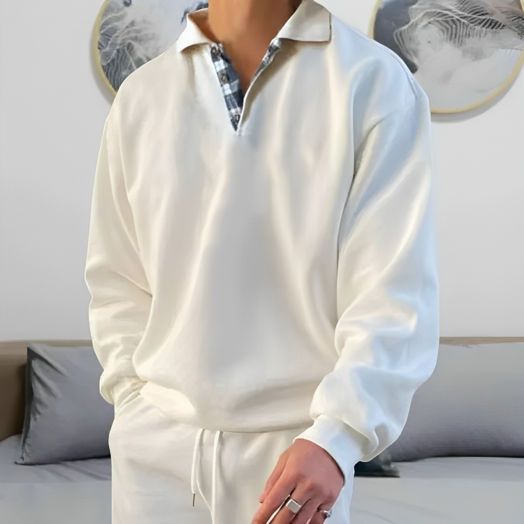R&B | Lässiger Polo Pullover Sweatshirt