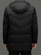 R&B | Warme Pufferjacke mit Kapuze Polyester Stil und Schutz