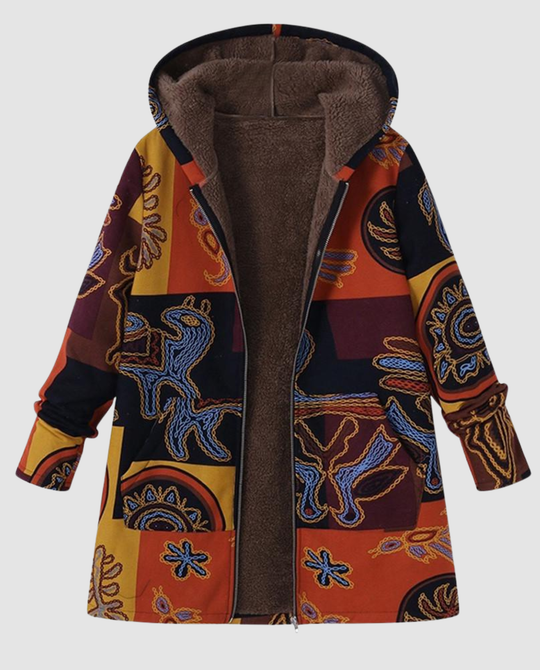 Winterjacke Damen Blumenmuster | R&B