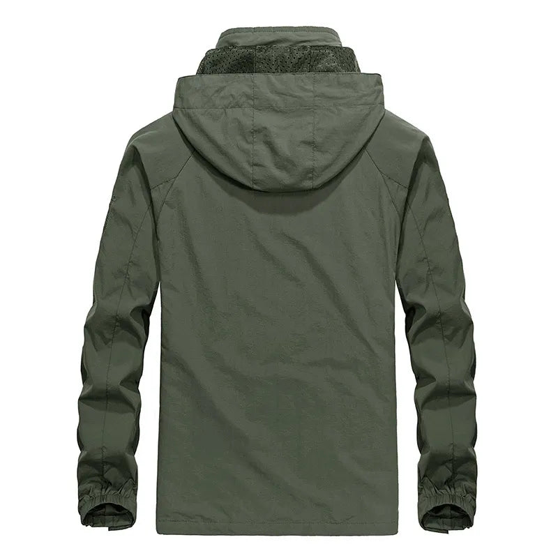 R&B | Wasserdichte Outdoor Herrenjacke mit Abnehmbarem Kapuzenverband
