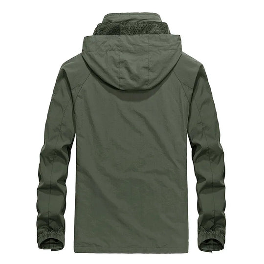 R&B | Wasserdichte Outdoor Herrenjacke mit Abnehmbarem Kapuzenverband