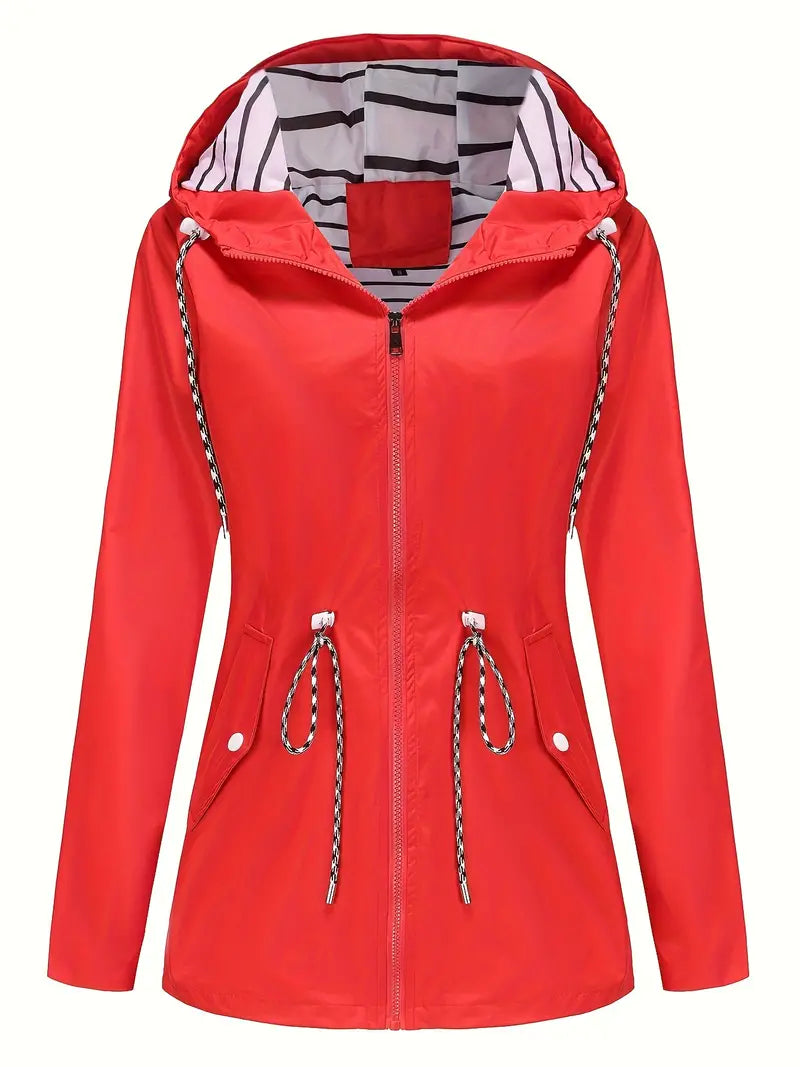 R&B | Regenjacke - Wasserdicht mit Kapuze - Verstellbare Passform - Praktische Taschen