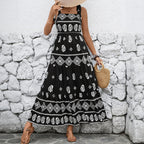 R&B | Kleid mit ethnischem Strapsdruck