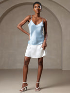 R&B | V-Ausschnitt Reine Seide Spaghettiträger Camisole Top