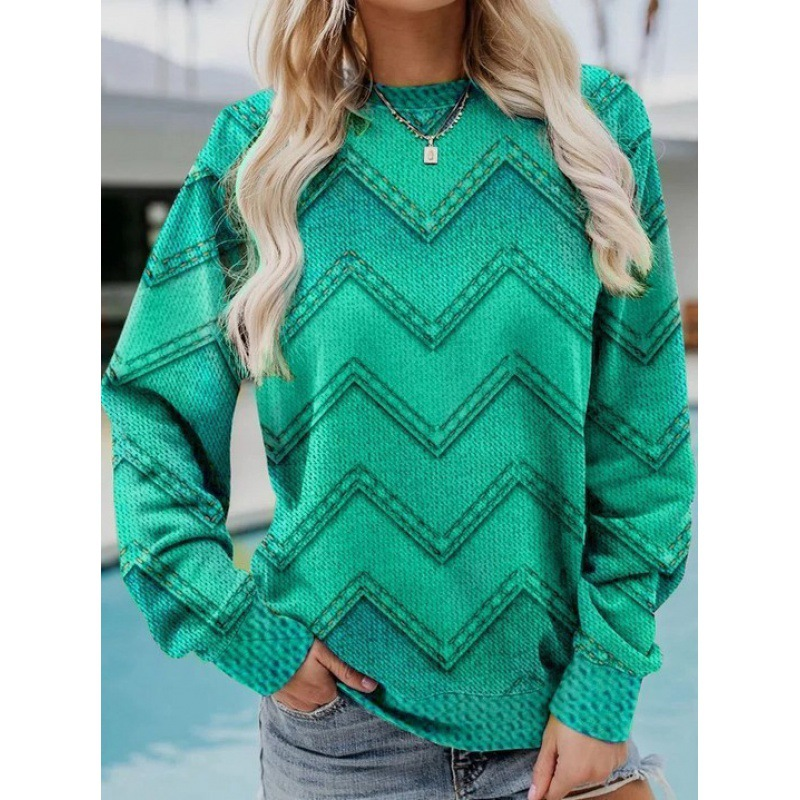 R&B | Lässiges Sweatshirt mit Zigzag-denimlook Weich und Trendy Perfekt für Den Alltag