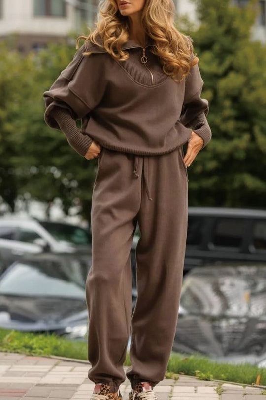 R&B | Freizeit-Set mit Reißverschluss-Pullover