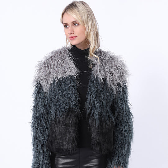Damen Extravagante Kunstpelzjacke mit federleichtem Design und modischem Schnitt R&B
