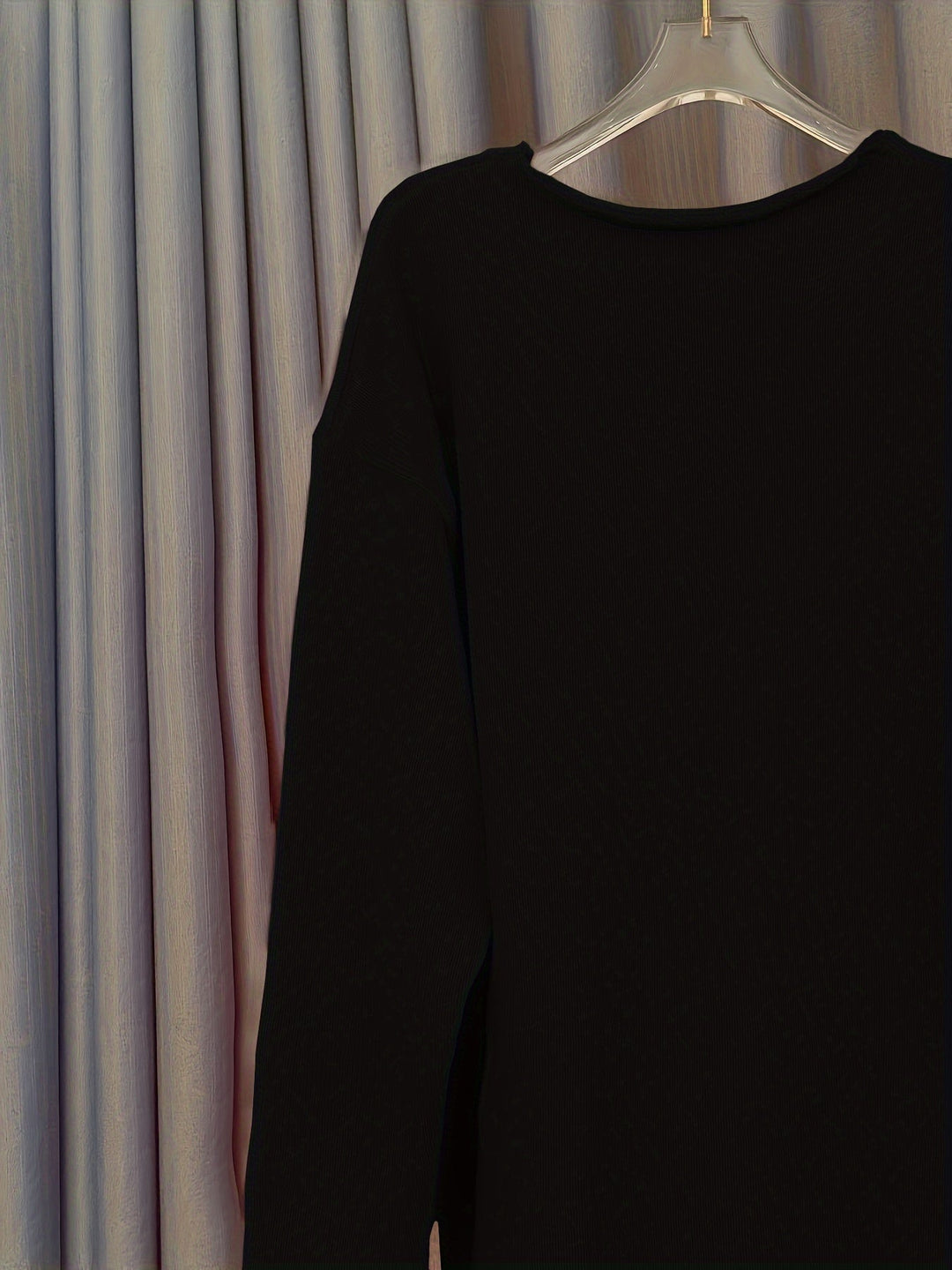 R&B | Damen Oversize-Pullover mit V-Ausschnitt & Muster
