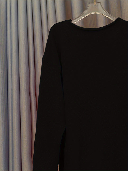 R&B | Damen Oversize-Pullover mit V-Ausschnitt & Muster