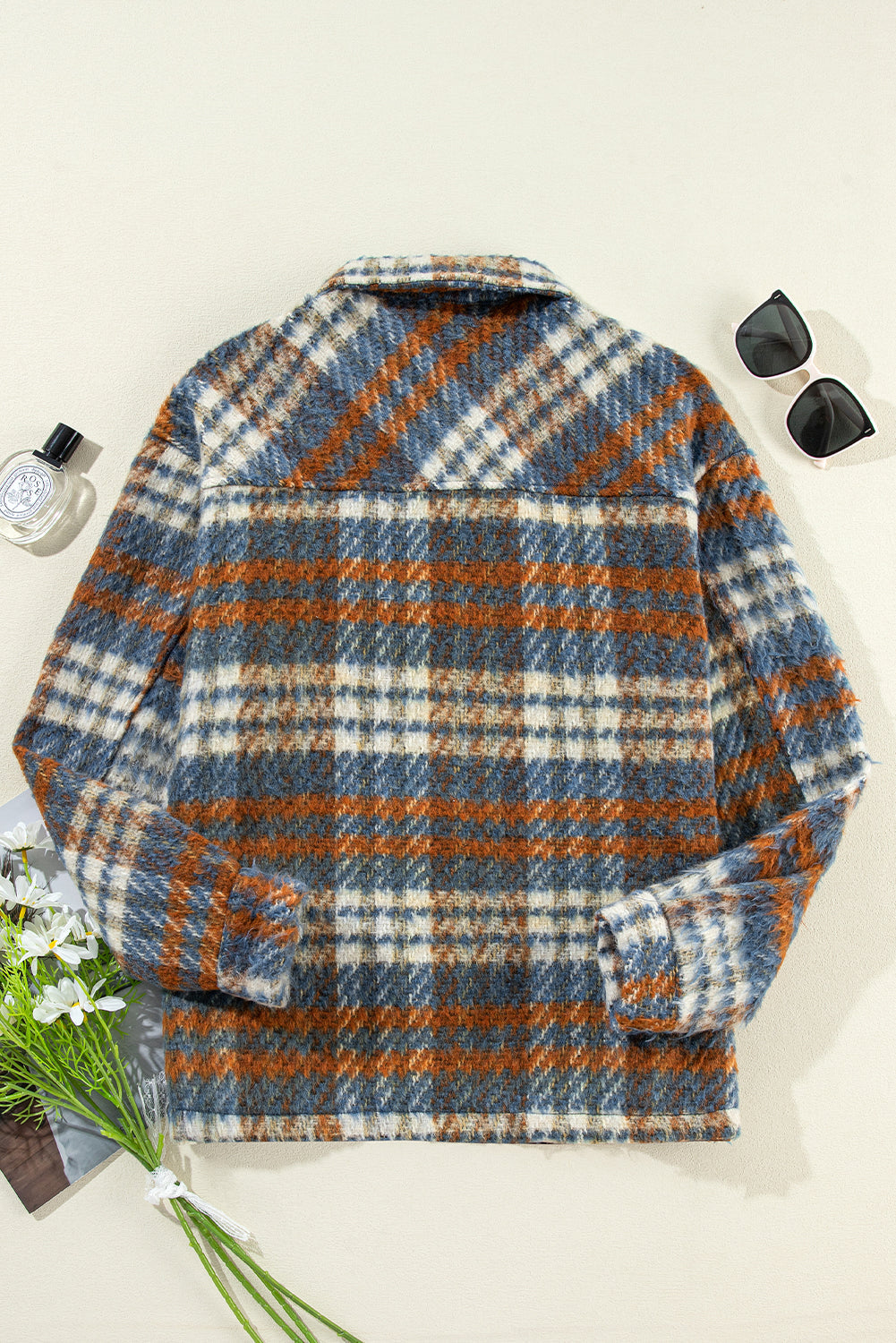R&B | Gitterhemdjacke Im Flanell-look Wollmischung Warm und Trendy