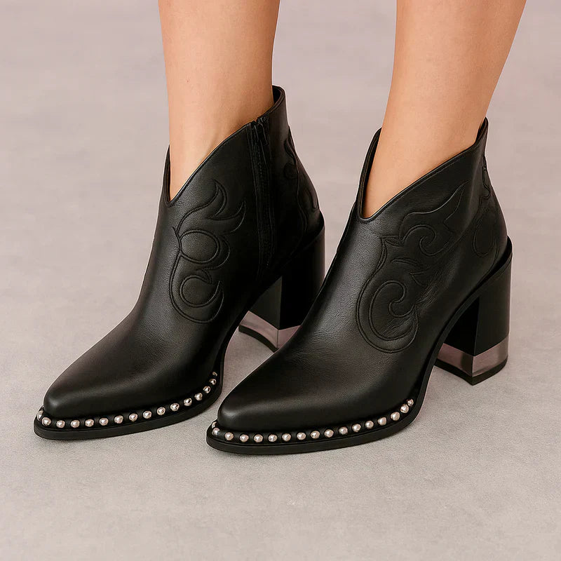 WesternAnkleBoots Aus Veganem Leder Damen R&B