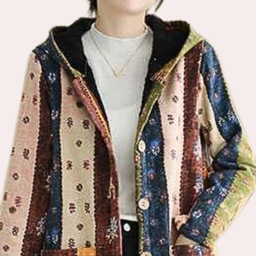 R&B | Herbstjacke mit Kapuze in mittellanger Länge für Damen