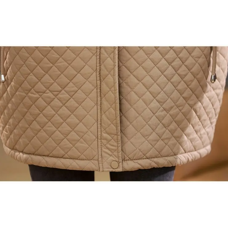 R&B | Warme fleecegefütterte gesteppte Jacke in einfarbiger Ausführung mit Reißverschluss Ideal für Herbst/Winter