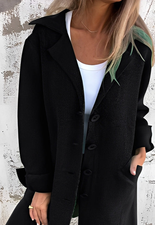 R&B | Lässiger langer Strickmantel für Frauen