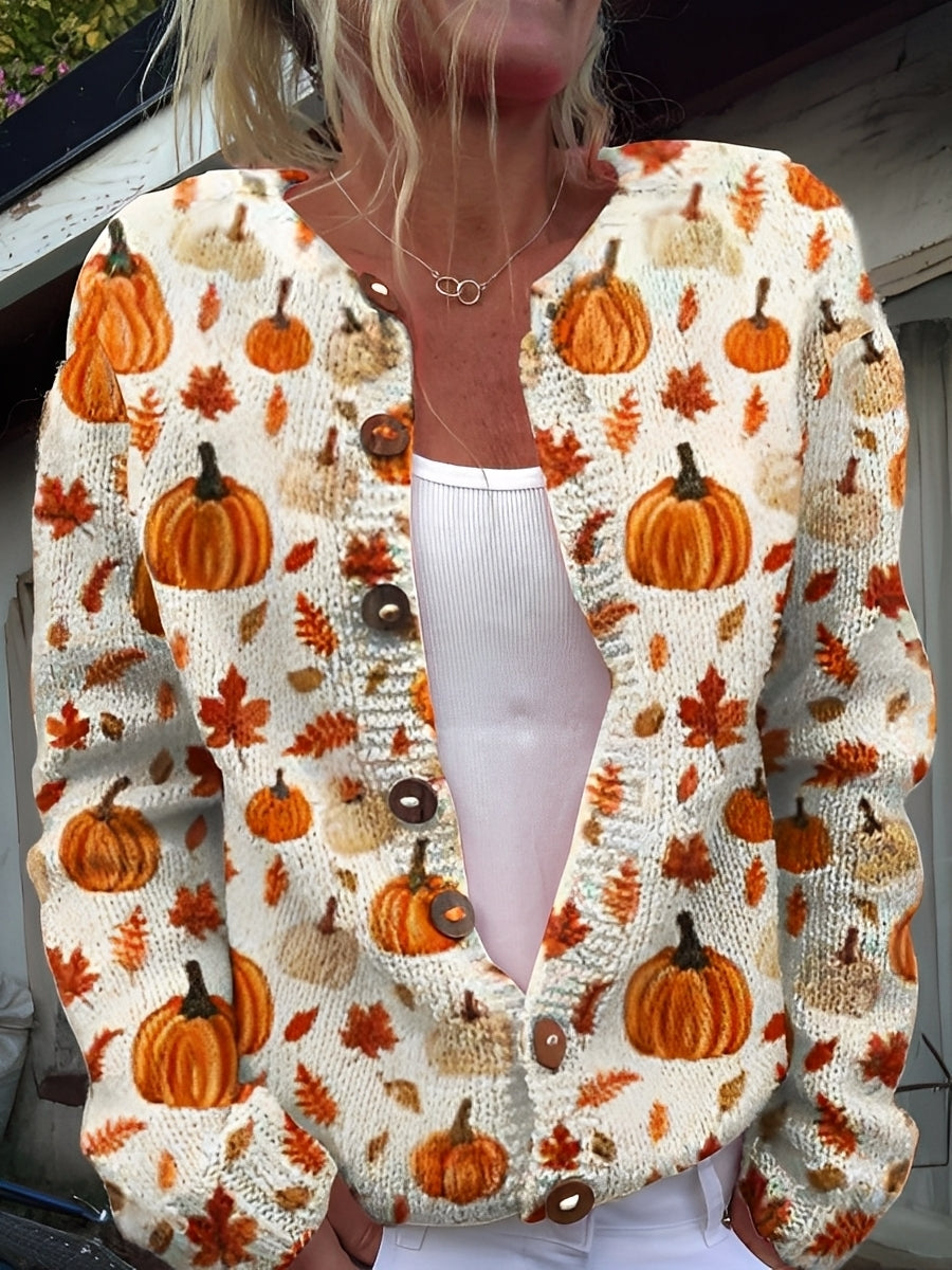 R&B | Stilvolle Strickjacke mit Blumenmuster für Frauen