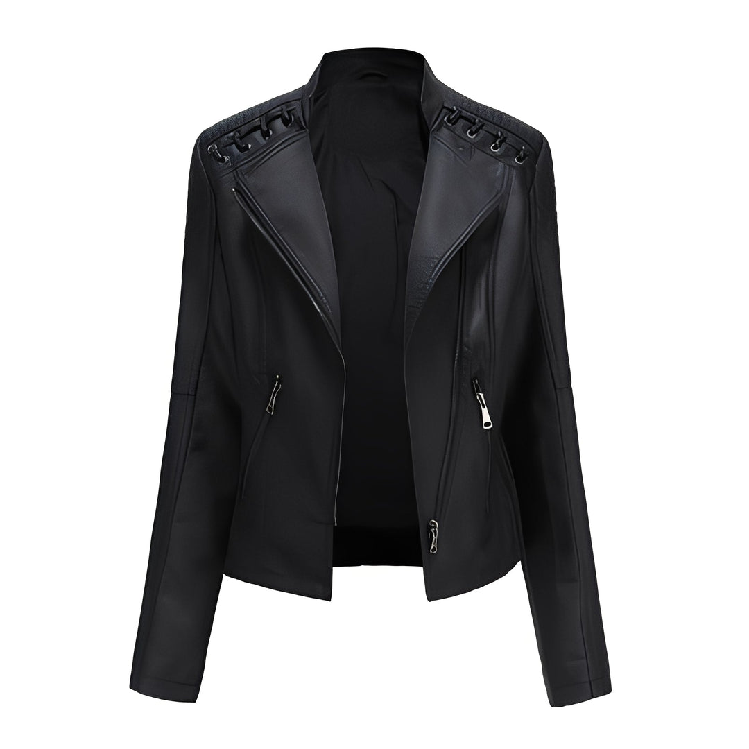 R&B | Stilvolle, slim kurze Lederjacke für Damen