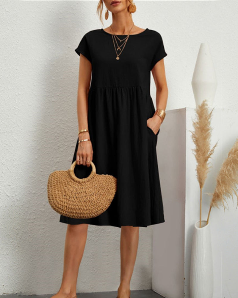 R&B Kleid mit Rundhalsausschnitt