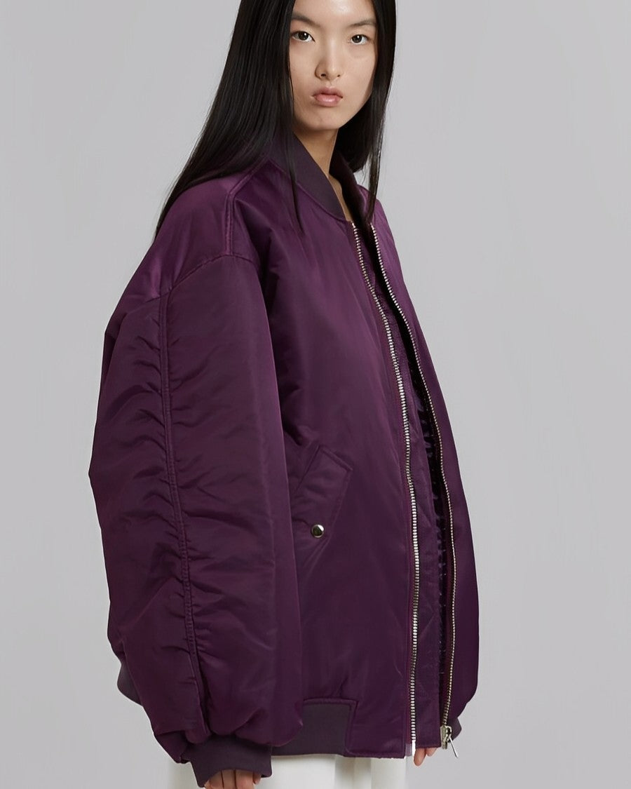R&B Damen Oversize Bomberjacke mit Reißverschluss