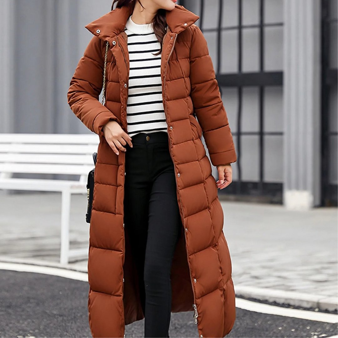 R&B | Elegante Pufferjacke mit Umlegekragen und Knopf für Damen
