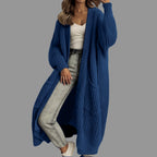 Damen Kuscheliger Strickmantel mit Gürtel und praktischen Taschen R&B