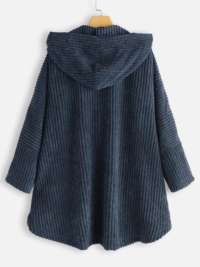 R&B | gerippt Jack - stilvolles Damen Oversized High-Low-Jacke
