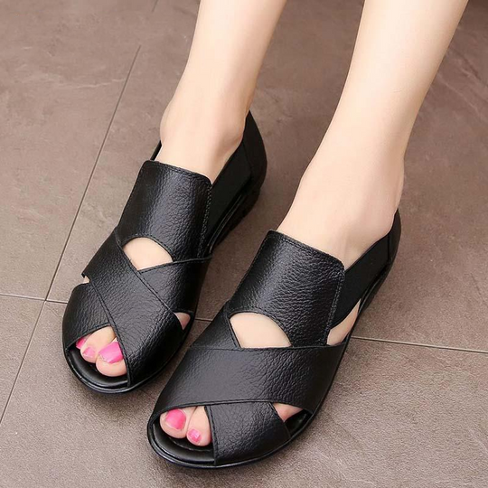 Zeitlose Komfort-Ledersandalen R&B