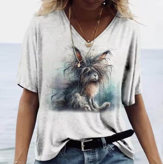 R&B | Weiße T-Shirts mit Hasenmotiven