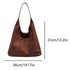 R&B | Damen Wildleder Tote Bag Stilvolle Frauentasche