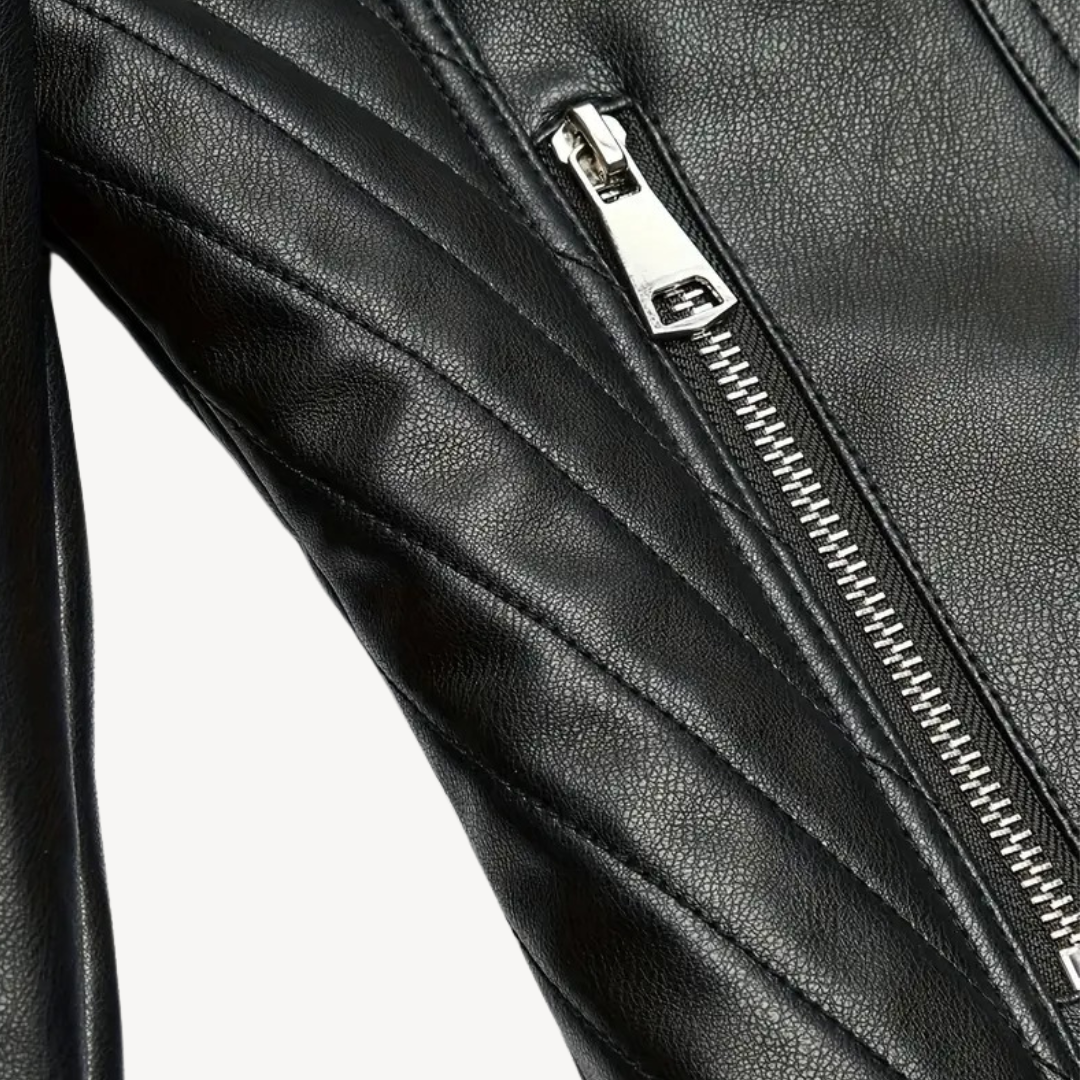 R&B | Fake-Leder Bikerjacke für Frauen