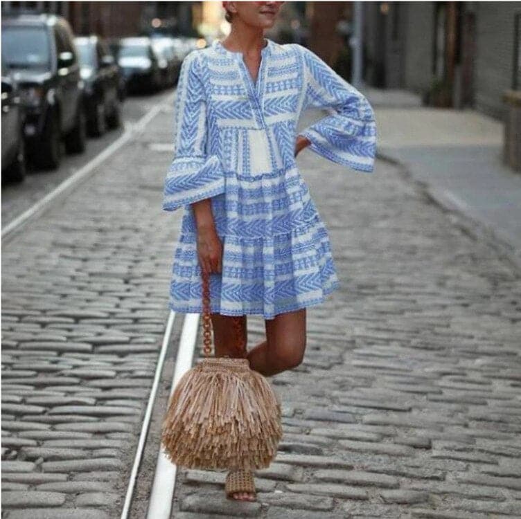 R&B | Schöne Sommerkleid mit Vielen Mustern