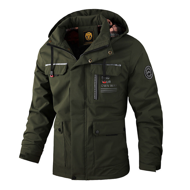 R&B | Moderne wasserdichte Cargo-Jacke für Männer