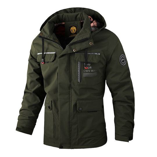 R&B | Moderne wasserdichte Cargo-Jacke für Männer