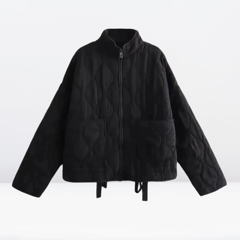 R&B | Damen Steppjacke mit Kordelzug & Reißverschluss