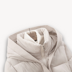 R&B | Damen Pufferjacke mit Kapuze und Gürtel